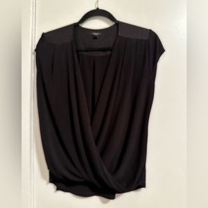 Ann Taylor Draped Black Shirt - PM